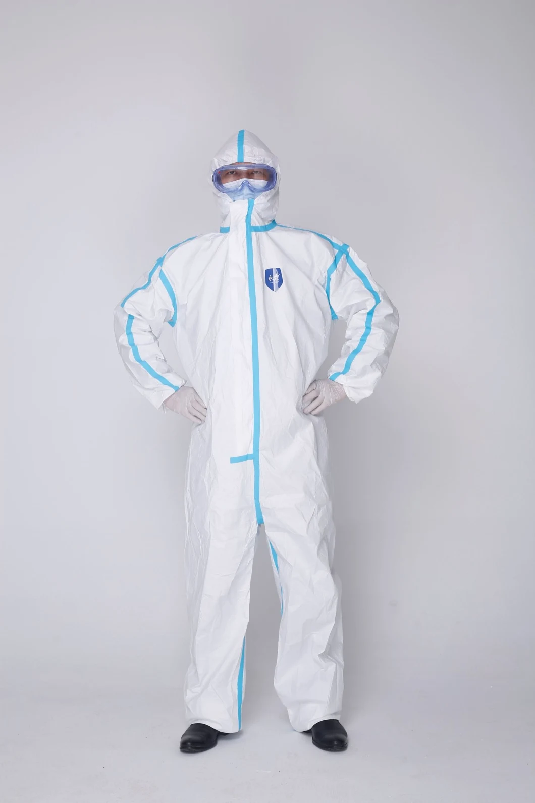 Medical Protective Coveralls Disposable Microporous Clothing with Free Samples