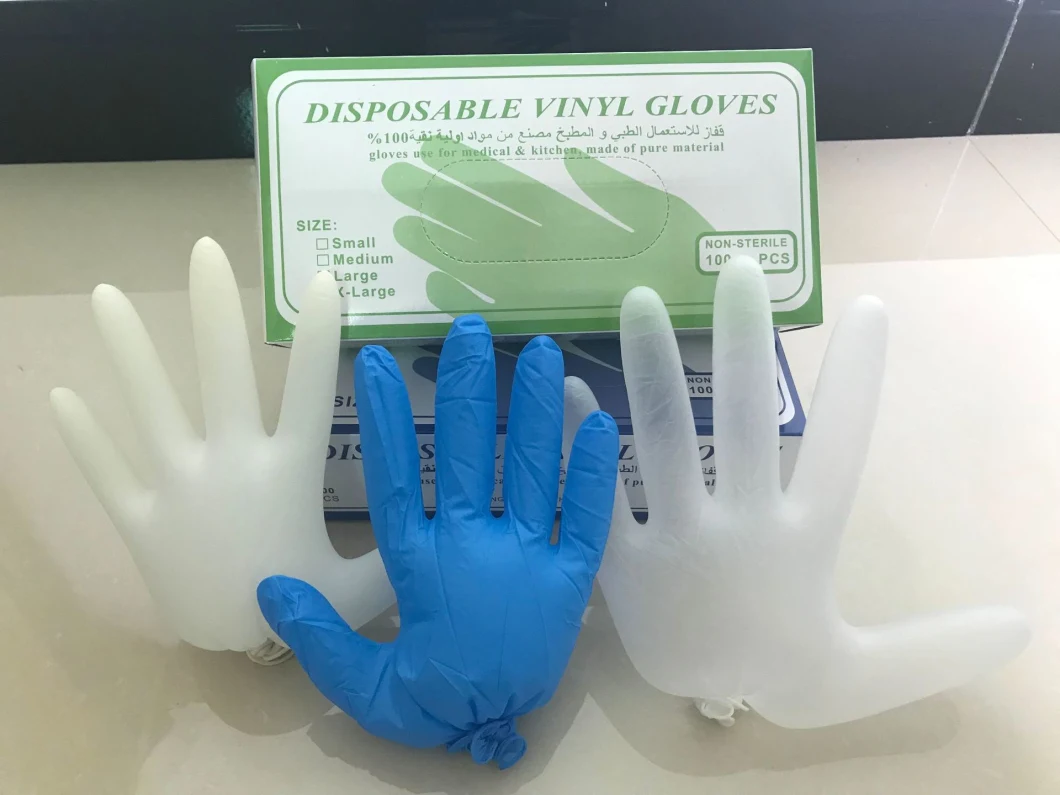 Made in China Disposable Blend Vinyl Examination Gloves Nitrile Exam Gloves